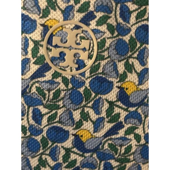 Tory Burch Sport Sleeveless Top S EUC Blue Chicadee Pattern - Picture 8 of 9